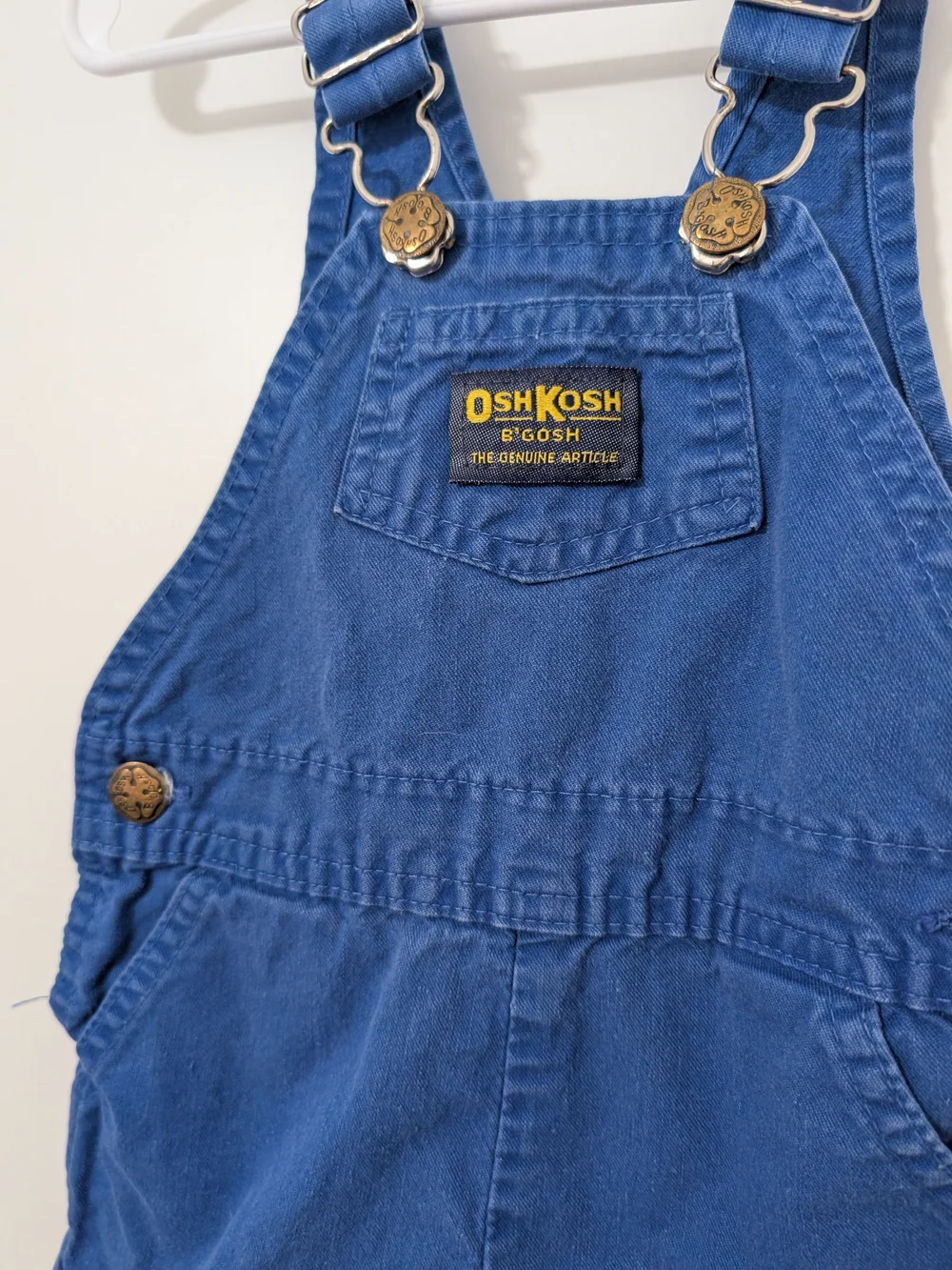 Vintage OshKosh B'gosh Vestbak Blue Shortalls Overalls 24M USA